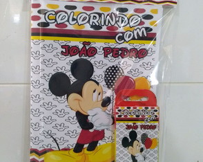 Kit colorir com Giz Mickey