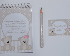 Bloquinho Personalizado com Lápis Gêmeos