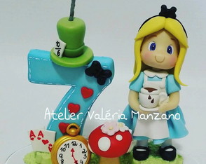 Topo de Bolo da Alice