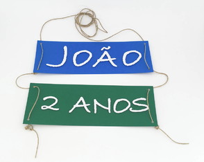 Placa para parede dupla - Nome