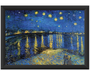 Quadro Van Gogh Noite Estrelada Arte Decorar Sala Casa