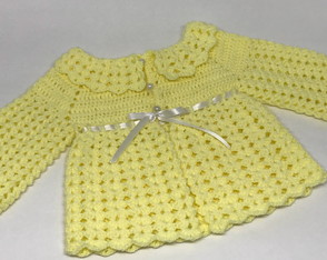 Casaquinho para Bebê Amarelo