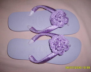 sandálias,havaianascom crochê