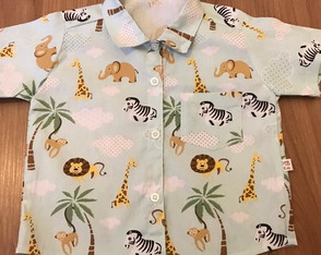 Camisa infantil Safari azul