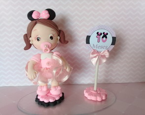 TOPINHO BOLO BABY MINNIE ROSA