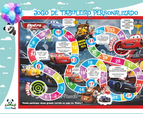 Jogo de Tabuleiro Os Carros Personalizados