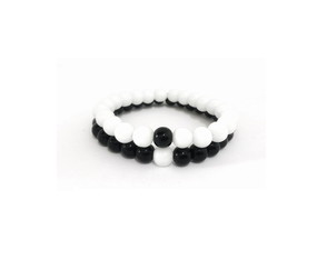 Kit Pulseiras Casal Namorados Namoradas Pedra Natural Onix
