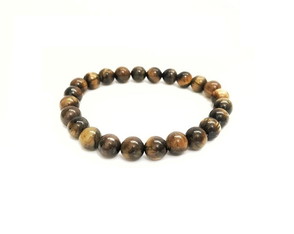Pulseira Bracelete em Pedras Naturais Olho de Tigre
