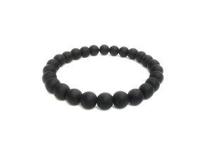 Pulseira em Pedras Naturais Ônix Matte Fosca