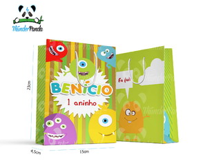 Sacolinha Grande Monstrinhos Personalizada
