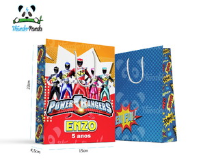 Sacolinha Grande Power Ranger Personalizada