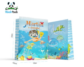 Sacolinha Grande Fundo do Mar Menino