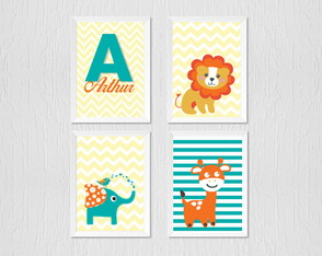 Quadrinho Infantil Nome Personalizado Leão Elefante Girafa