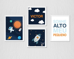 Quadrinho Infantil Astronauta Foguete Sonhe Alto