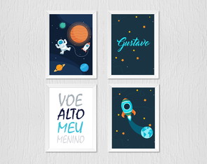 Quadrinho Infantil Astronauta Voe Alto Foguete