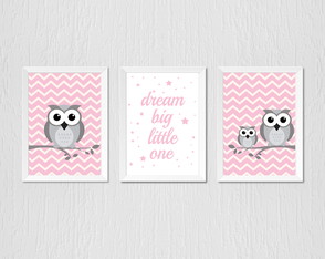 Quadrinho Infantil Coruja Rosa Dream Big Little One