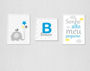 Quadrinho Infantil Elefante Sonhe Alto Nome Personalizado