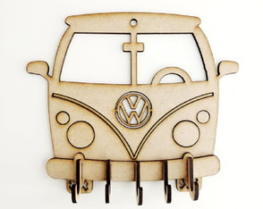 Porta Chaves Kombi Mdf Cru para Artesanato