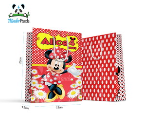 Sacolinhas Grande Minnie Personalizadas