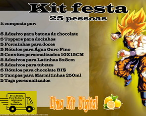 Kit Festa 25 Pessoas Dragon Ball