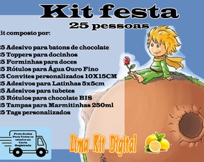 Kit Festa 25 Pessoas Pequeno Príncipe