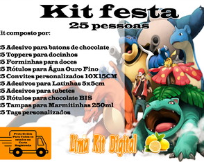 Kit Festa 25 Pessoas Pokemon