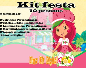 Kit Festa 10 Pessoas - Moranguinho