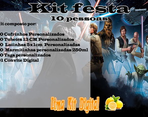 Kit Festa 10 Pessoas - Star Wars