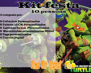 Kit Festa 10 Pessoas - Tartarugas Ninjas