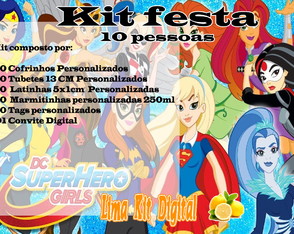 Kit Festa 10 Pessoas - Dc Super Hero Girls