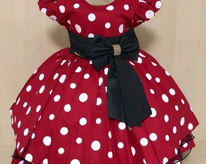 Vestido Minnie/ Tam 1 - 2 - 3