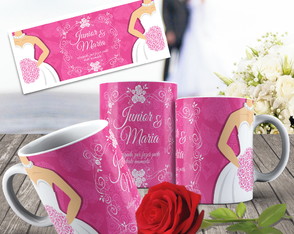 Caneca de Porcelana Personalizada Casamento