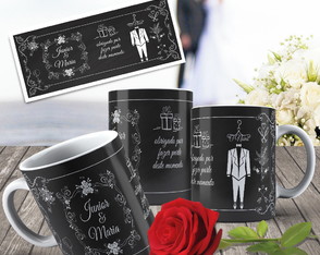 Caneca de Porcelana Personalizada Casamento