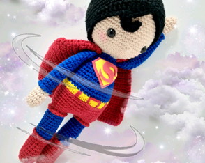 Super homem amigurumi superman