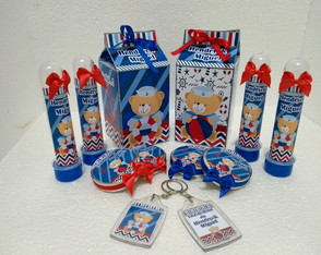 Kit de Chá de Bebê Urso Marinheiro 100 Peças