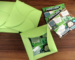 Convite 10x10 com Envelope Catavento