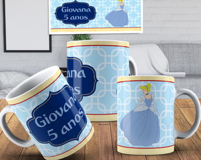 CANECA DE POLÍMERO CINDERELA PERSONALIZADAS