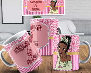 CANECA DE POLÍMERO PRINCESA E O SAPO PERSONALIZADAS