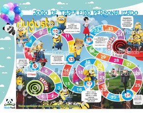 30 Jogos de Tabuleiro os Minions Personalizados