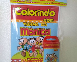 Kit de Colorir com Giz Turma da Mônica