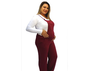 Jardineira Gravida Macacão Gestante Plus Size + Brinde