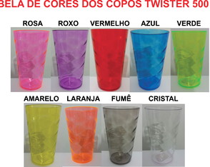 Copo Twister 500ml sem Personalização