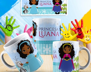 CANECA DE POLÍMERO FROZEN PERSONALIZADA COM NOME