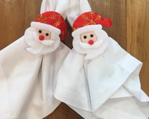Kit 10 Porta Guardanapos Natal Mini Papai Noel