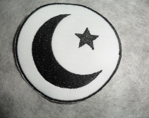 Patch Bordado Termocolante Logo Estrela e Lua