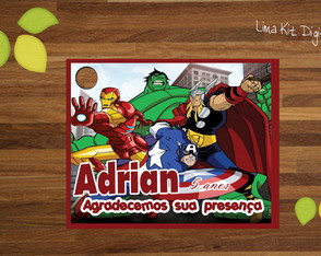 Tag de agradecimento Vingadores