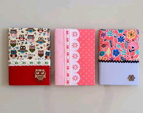 Caderno com capa de tecido