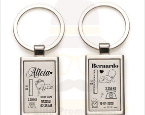 Chaveiro Metal Retangular 1955 - 10 Unidades