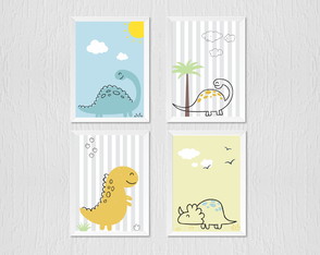 Quadro Infantil Tema Dinossauro
