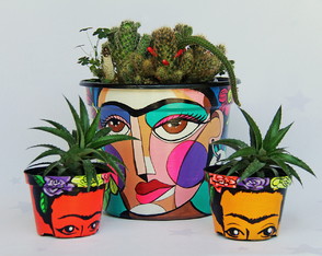 Frida Kahlo | kit com 3 vasos